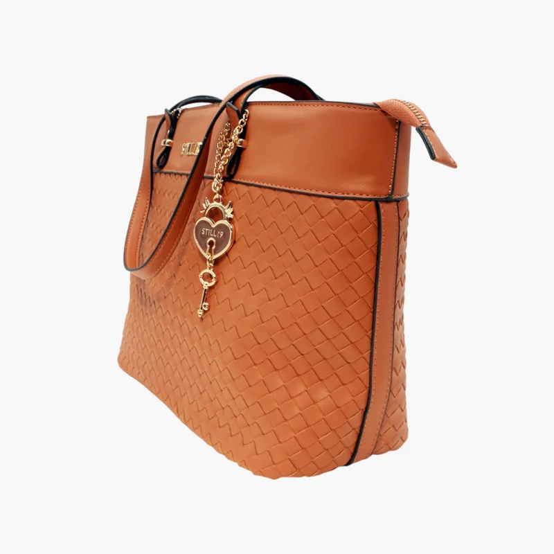 Still 19 Quilted Tote Bag in Tan for Women
